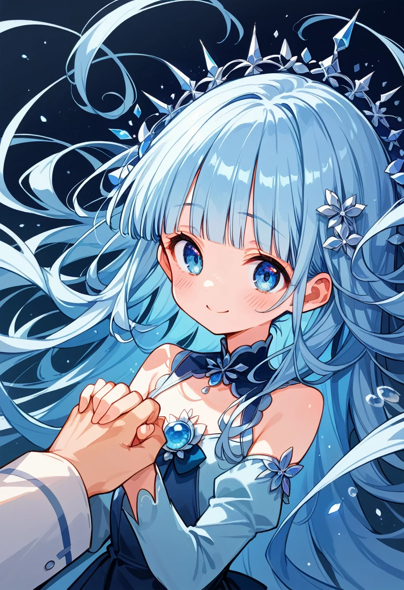 masterpiece, best quality, extremely detailed, (illustration, official art:1.1), 1 girl ,(((( light blue long hair)))), ,(((( light blue long hair)))),light blue hair, , long hair ((blush)) , cute face, big eyes, masterpiece, best quality,(((((a very delicate and beautiful girl))))),Amazing,beautiful detailed eyes,blunt bangs((((little delicate girl)))),(((tareme))),droopy eyes.(true beautiful:1.2), sense of depth,dynamic angle,,,, affectionate smile, (true beautiful:1.2),,(tiny 1girl model:1.2),)(flat chest), 1girl, 1boy, littlepark, smile, man's hand touches a girl, hand that takes off clothes, lie down on the ground, A man's hands touch a girl's body, nsfw, man 2hand,