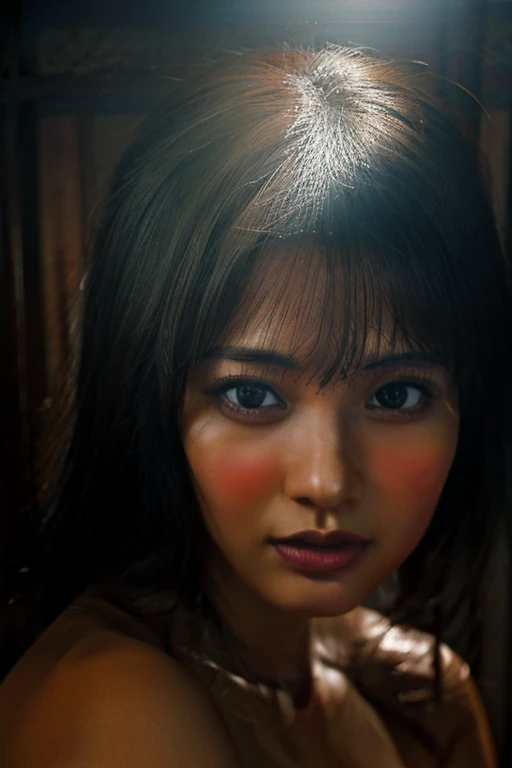 (Ultra Real), (Illustration), (High Resolution), (8K), (Very Detailed), (Best Illustration), (Beautiful Detailed Eyes), (Best Quality), (Ultra Detailed), (Masterpiece), (Wallpaper), (Detailed Face), Night Up Upper Body, Ice Cream,Long Hair,Solo,Simple Kimono Top Girl, Sweaty, Japan Person, Big Tits, (Camel Toe) Nezuko Kamado, Flirty Smile,