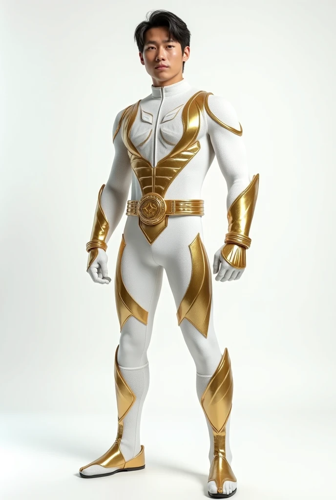 photo realistic,nude,bara,gay,Ultraman Taro is caught in a cave and stands ????? in white underwear,slim body,tall,long limbs,helmet only,one black eyes.boots,gloves,????? dick,bulging,