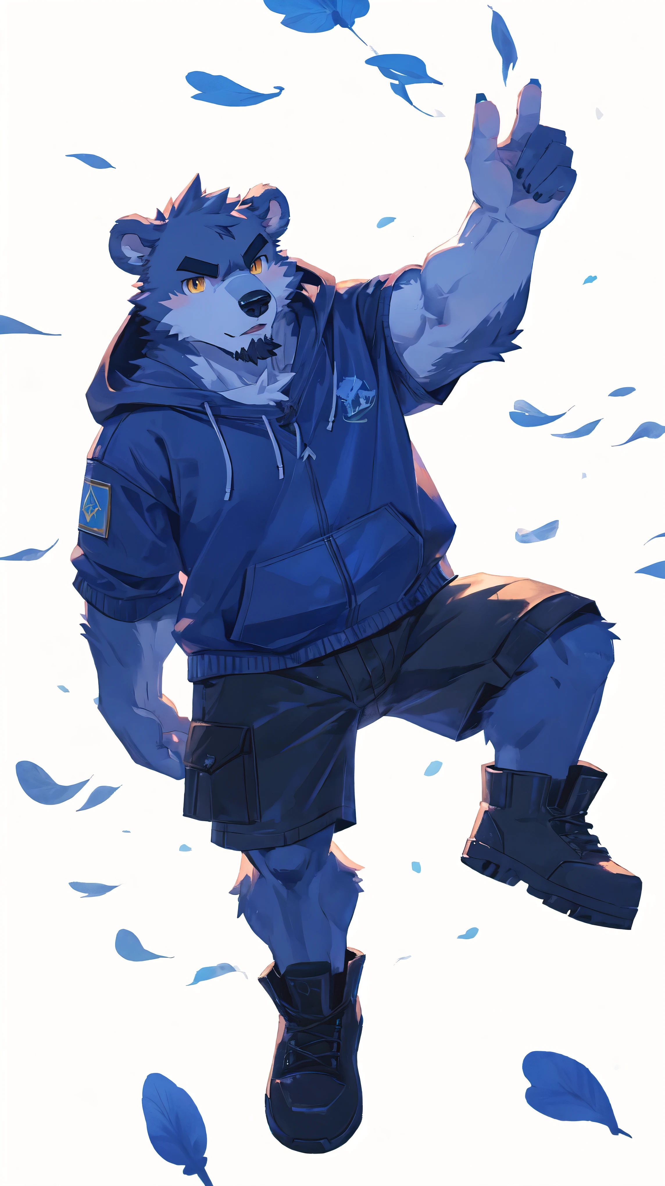 masterpiece, perfect digital art, cute, chibi, young wolf, poochyena, huge genital outline, excessive precum,  hoodie, sweatpants, (((huge erection under clothing))), huge bulge, ((detailed bulge)), in public, exhibitionism, cum through clothing, [hyper penis, hyper balls], paws