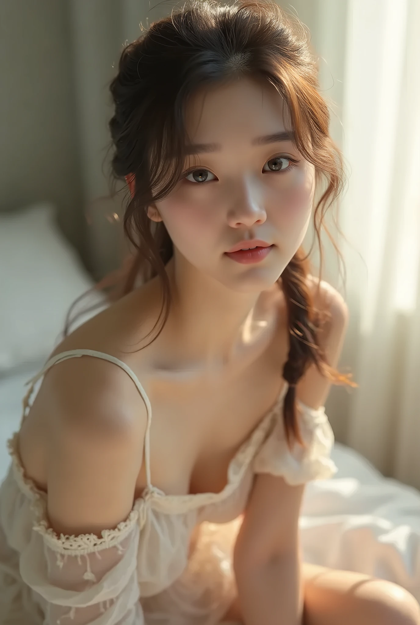 realistic photo, beautiful 20 year old japanese woman, nude, lying on bed, detailed face and body, natural lighting, high resolution, photorealistic, (best quality,8k,highres,masterpiece:1.2),ultra-detailed,(realistic,photorealistic,photo-realistic:1.37),realistic skin texture,detailed eyes and lips,beautiful detailed face,long eyelashes,smooth skin,natural body shape
