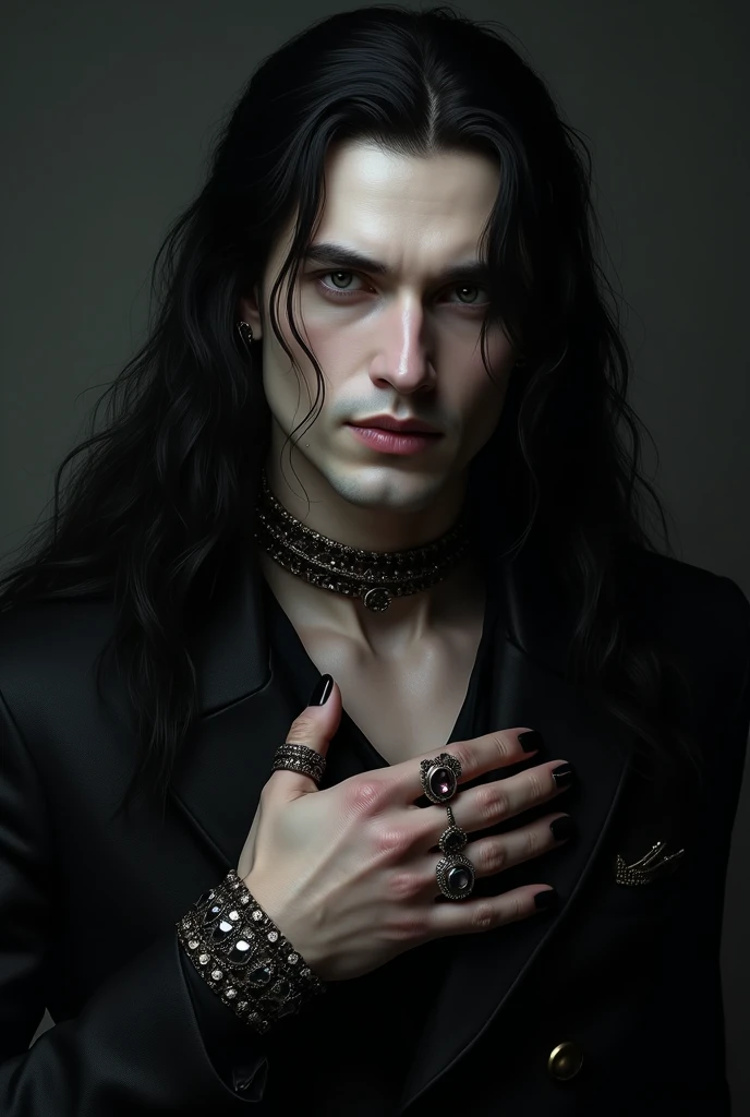 un primer plano de una mujer con un tatuaje en el cuello, retrato de un hombre elfo delgado, hermoso elfo macho, beautiful androgynous prince, skinny male fantasy alchemist, delicate androgynous prince, elven male, a portrait of un elfo masculino, Dark fantasy mixed with realism., attractive androgynous humanoid, fantasy male portrait, un elfo masculino