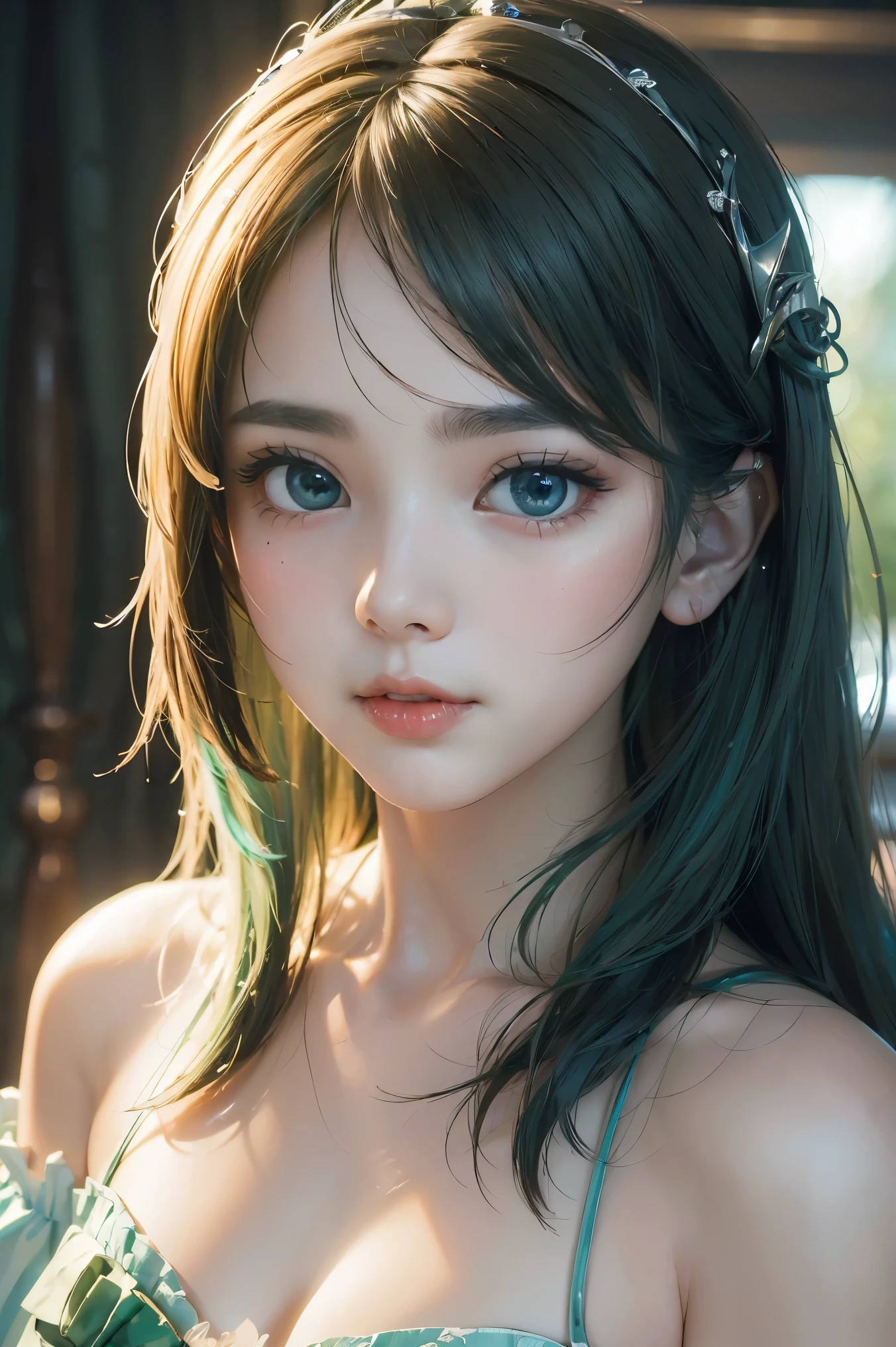 (solo:1.5),(masterpiece:1.5),(best quality:1.5),(bust:1.3),Amazing,beautiful detailed,extremely detailed wallpaper,extremely detailed CG unity 8k wallpaper,extremely delicate and beautiful eyes,1girl, green eyes, child, sharktail