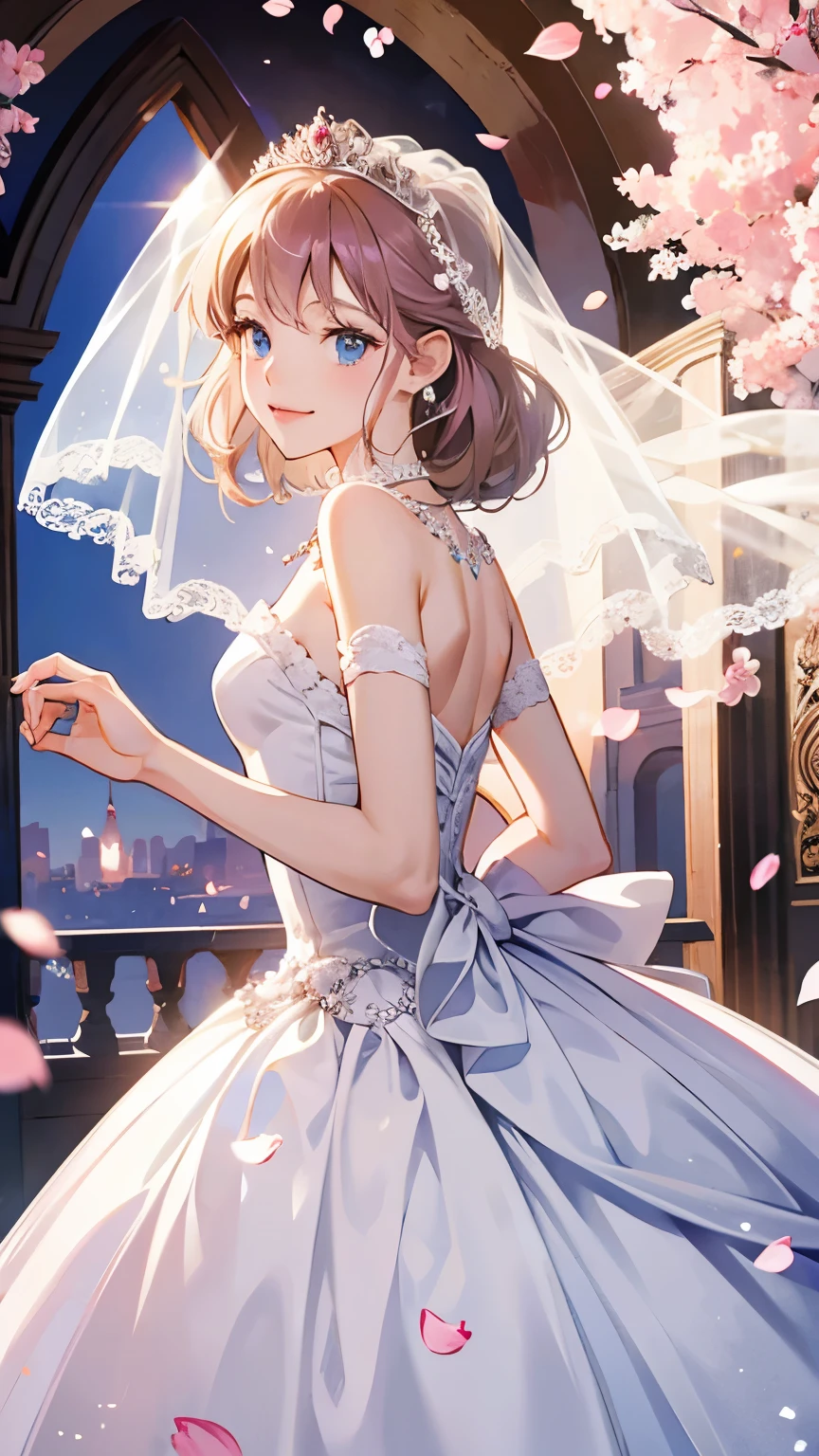 masterpiece, best quality:1.3, 1girl, black hair, green eyes, wedding dress, wedding veil, detailed face, transparent colorful vinyl clothing, natural lighting, vibrant colors, cinematic lighting, soft focus,masterpiece,transparentcolorPVCclothing,transparentcolorvinylclothing,prismatic,holographic,chromaticaberration,