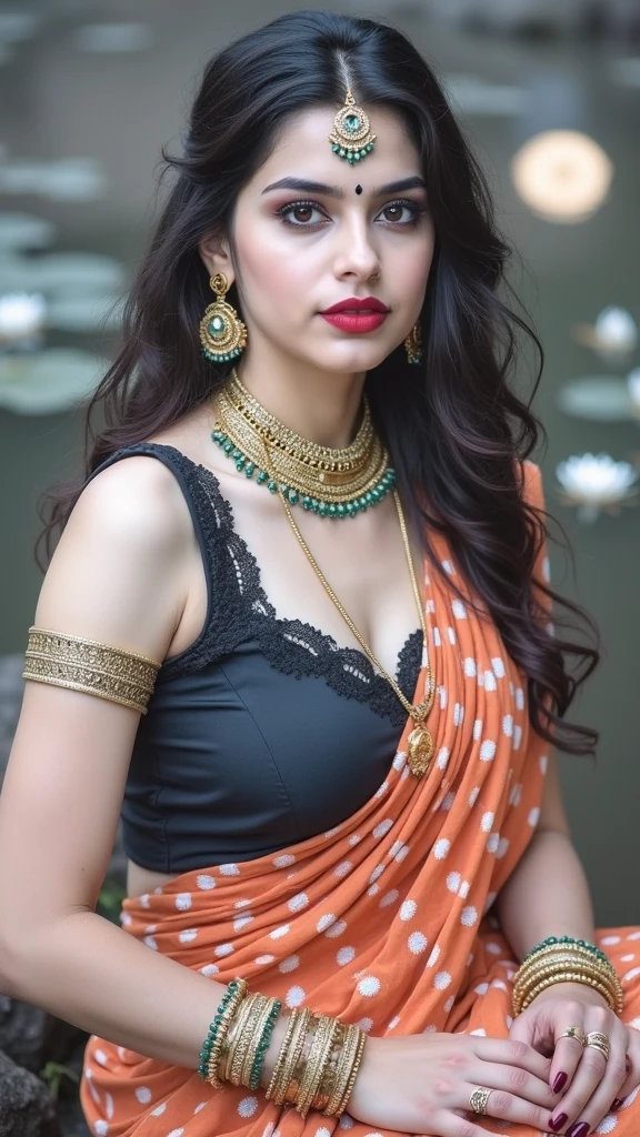 beautiful Pakistani girl, lovely cute face,19 year , solo, beautiful detailed eyes and full body, black hair, bright skin ,wearing bra, big round (dupatta covering her big huge round boobs), a sexy