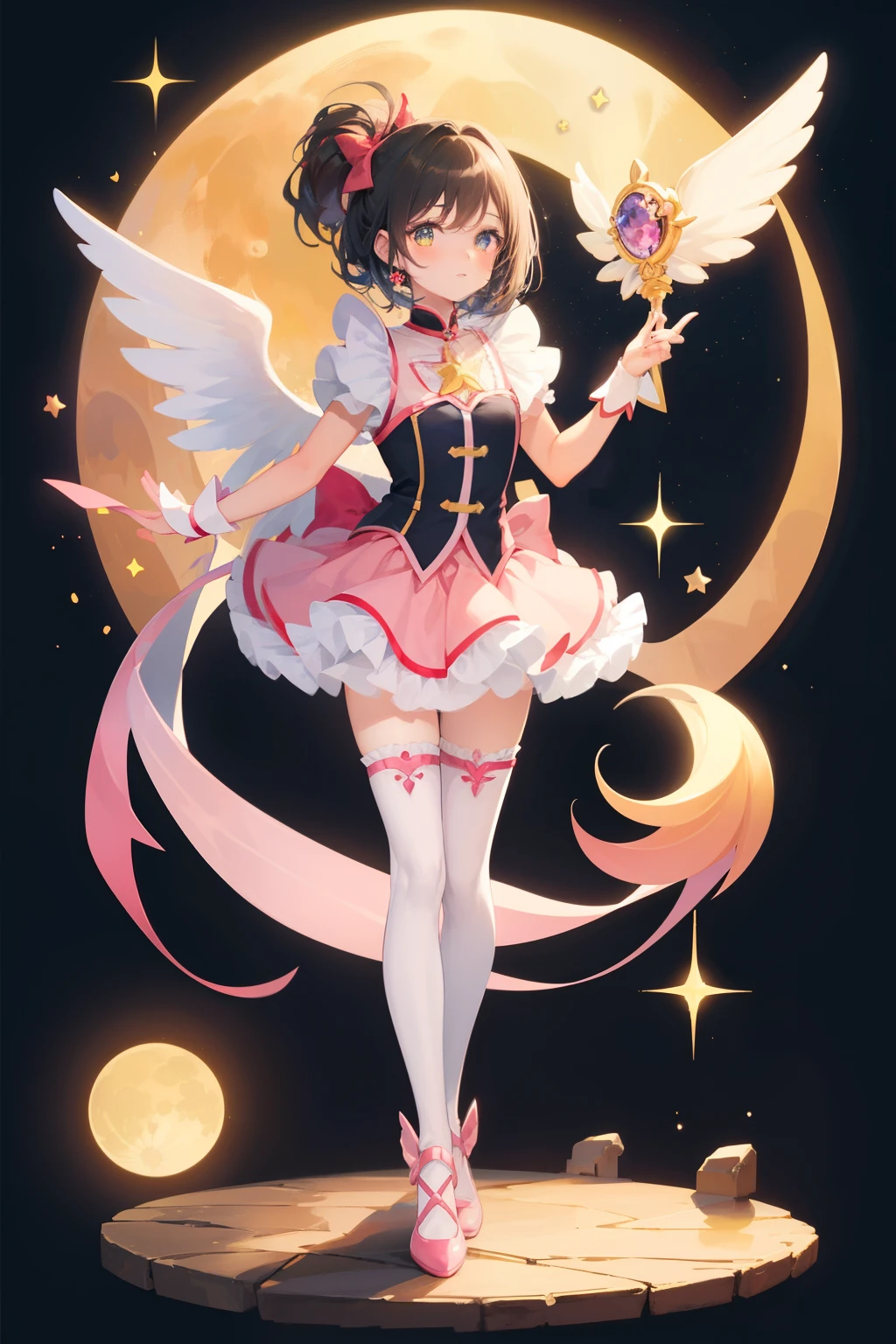 cure holy(magical girl, cool beauty, middle breast, tiara, short hair, silver hair, gold eyes, simple white dress, white long boots, white opera gloves,)