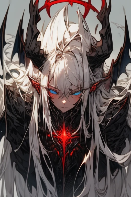 anime big breast, Black and red, demon, Eyes, Red, Eyes, Eyes, Eyes, Eyes, Eyes, Eyes, Eyes, Eyes, Eyes, Eyes,, red eyes glowing, with glowing red eyes, with red glowing eyes, Sharp red eyes, Portrait of a cyborg dragon, Badass anime 8 K, Glowing red eyes, Red glowing eyes, Red eyes are highly detailed