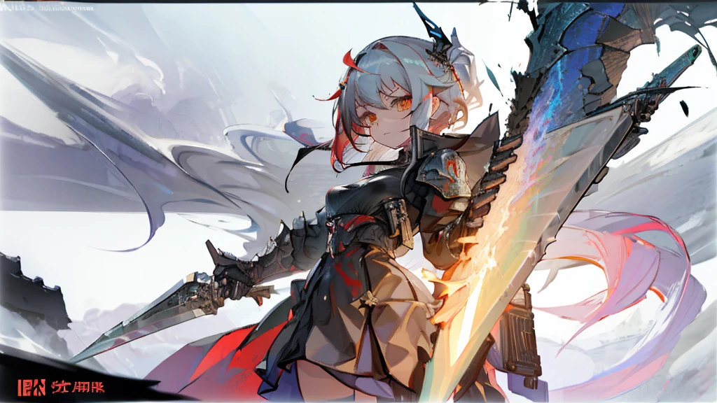 anime girl with sword and armor standing in front of a dragon, by Shitao, from arknights, trending on artstation pixiv, top rated on pixiv, guweiz on pixiv artstation, guweiz on artstation pixiv, from girls frontline, seductive anime girl, by Yang J, clean detailed anime art, pixiv daily ranking