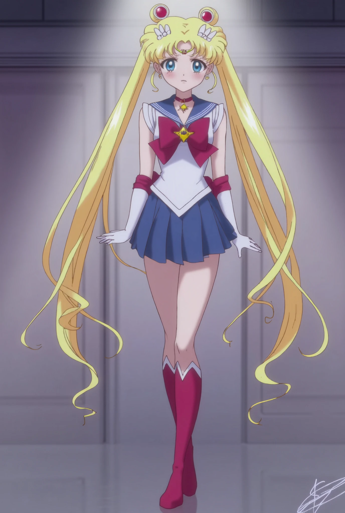 (masterpiece, Best quality:1.2),Sailor Moon， 1 Girl, Solitary
