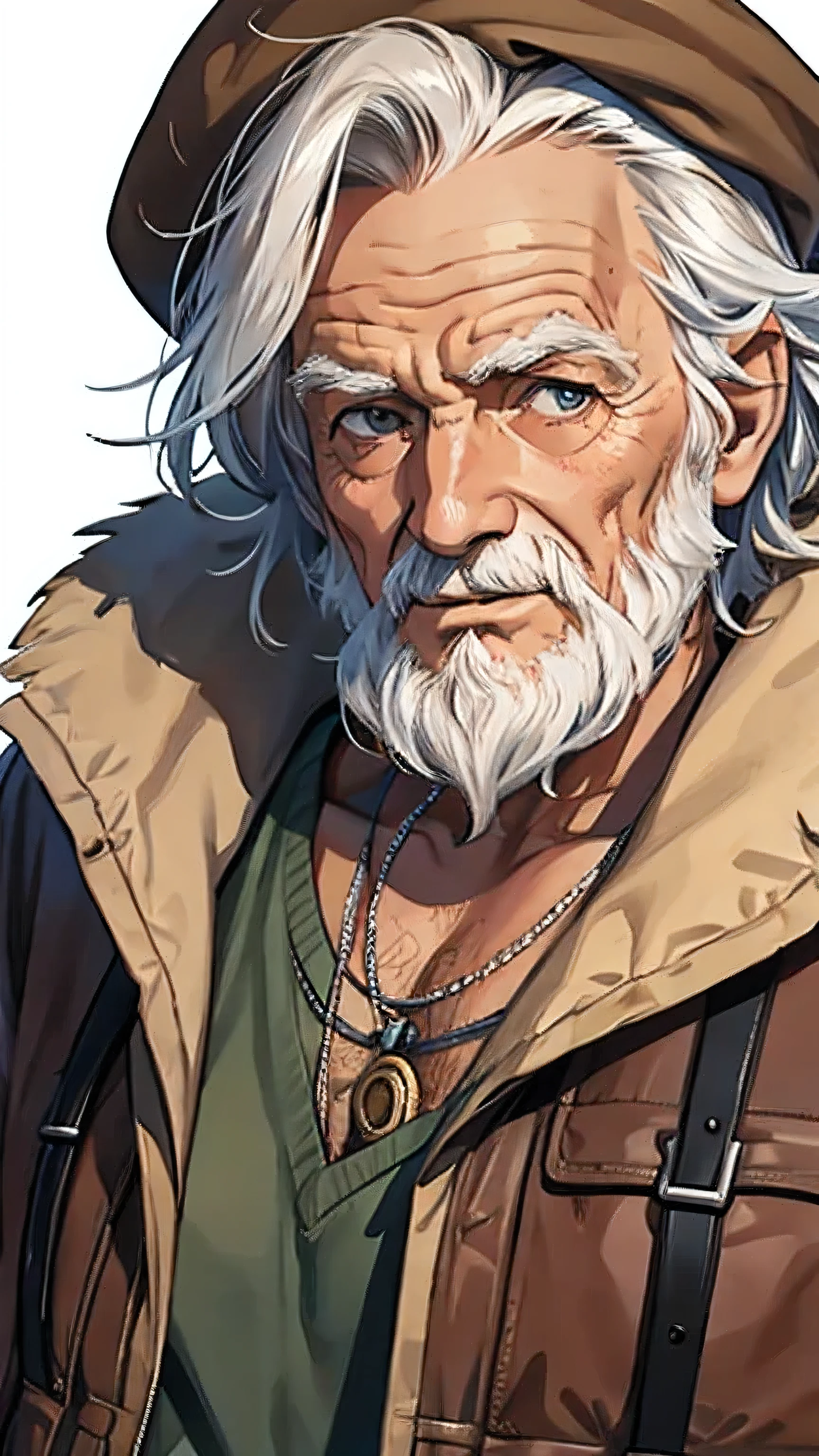 highest quality, character portrait, Old man, 80 years old, hobo, meritocracy