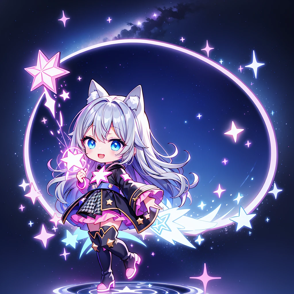 Star Fairy、cyber punk、simple background、kawaiitech