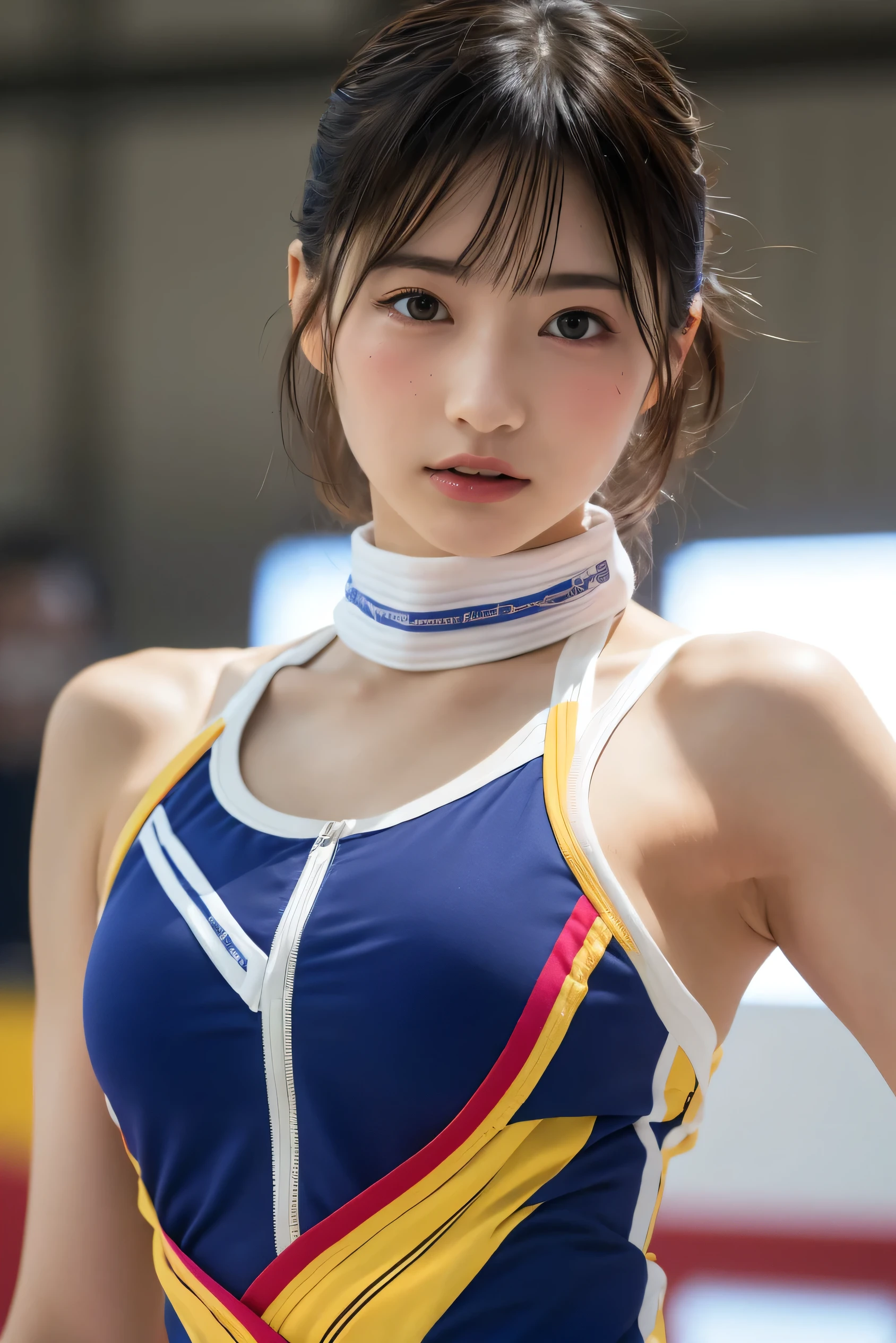 solo, short ponytails,beautiful girl,15 years old,,highschool student,akb48,nogizaka46,pink nipple,small breasts,skinny,2girl,((multiple girls)), from below, black hair, light smile, daypack, bangs, , pov, , short pink sleeves, standing, black eyes, mole, masterpiece, best quality, ultra quality, high quality, realistic, photo realistic, RAW photo, hyper detailed, intricate detailed, train station, train,upperbody,(bottomless:1.0),(blue pink panties:1.5),