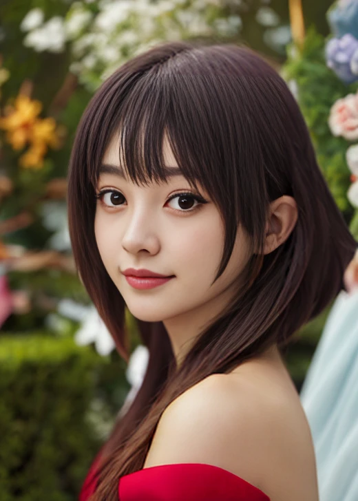 live-action:1.5、anime「Blessings to this wonderful world」Works inspired by、One Girl, solo, Megumin Cosplay:1.4, Shooting in the grassland, smile,Best Quality、shape、非常にdetailed、High resolution、8K wallpaper、完璧なダイナミックな構shape、Natural color lip, Random sexy poses,(Best Quality:1.3)、(masterpiece:1.3)、(One Girl:1.1)、(detailed、 Shiny skin:1.1)、Healthy thighs are beautiful,((Best Quality, 8,000 people, masterpiece: 1.3)), (Skin Radiance:1.3), 非常にdetailed顔と肌の質感,  double eyelid,Lots of eyelashes、Healthy Breasts:1.3, (Perfect hands, Perfect Anatomy),Age 25,Looking at the camera,Portrait Photography,whole body,Standing posture