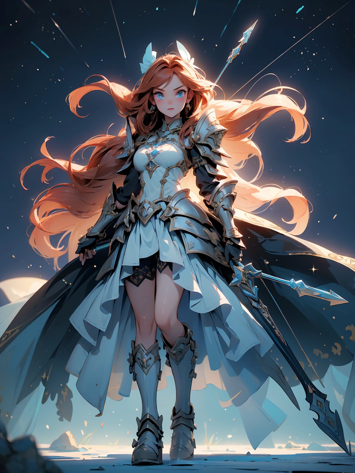 Elania Haywind,Highest image quality,Outstanding details,超高分辨率,(Fidelity:1.4), Favor the details,closeup cleavage,dawn,Snow,winter,Wizard Sword,He has a delicate and beautiful face,((Red and white semi-mechanical body:1.8)),Raised sexy,frontage,Futuristic,mechanically aesthetic,Virtual Engine 5,Perfect detail rendering,rendering by octane,hyper HD
