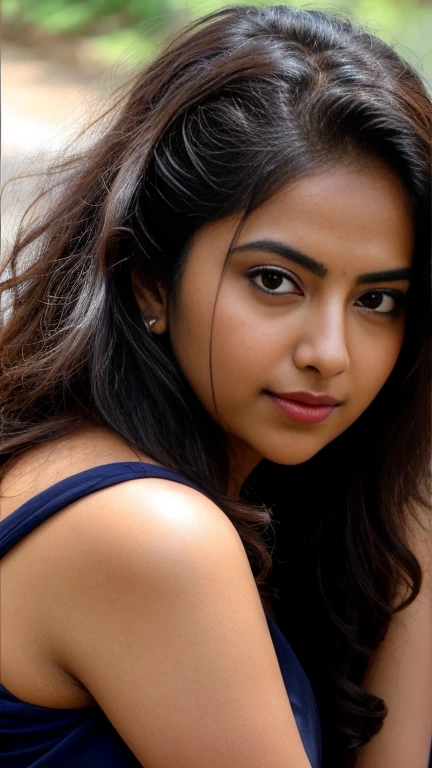 extreme closeup photo of ntg avika gor seductive look