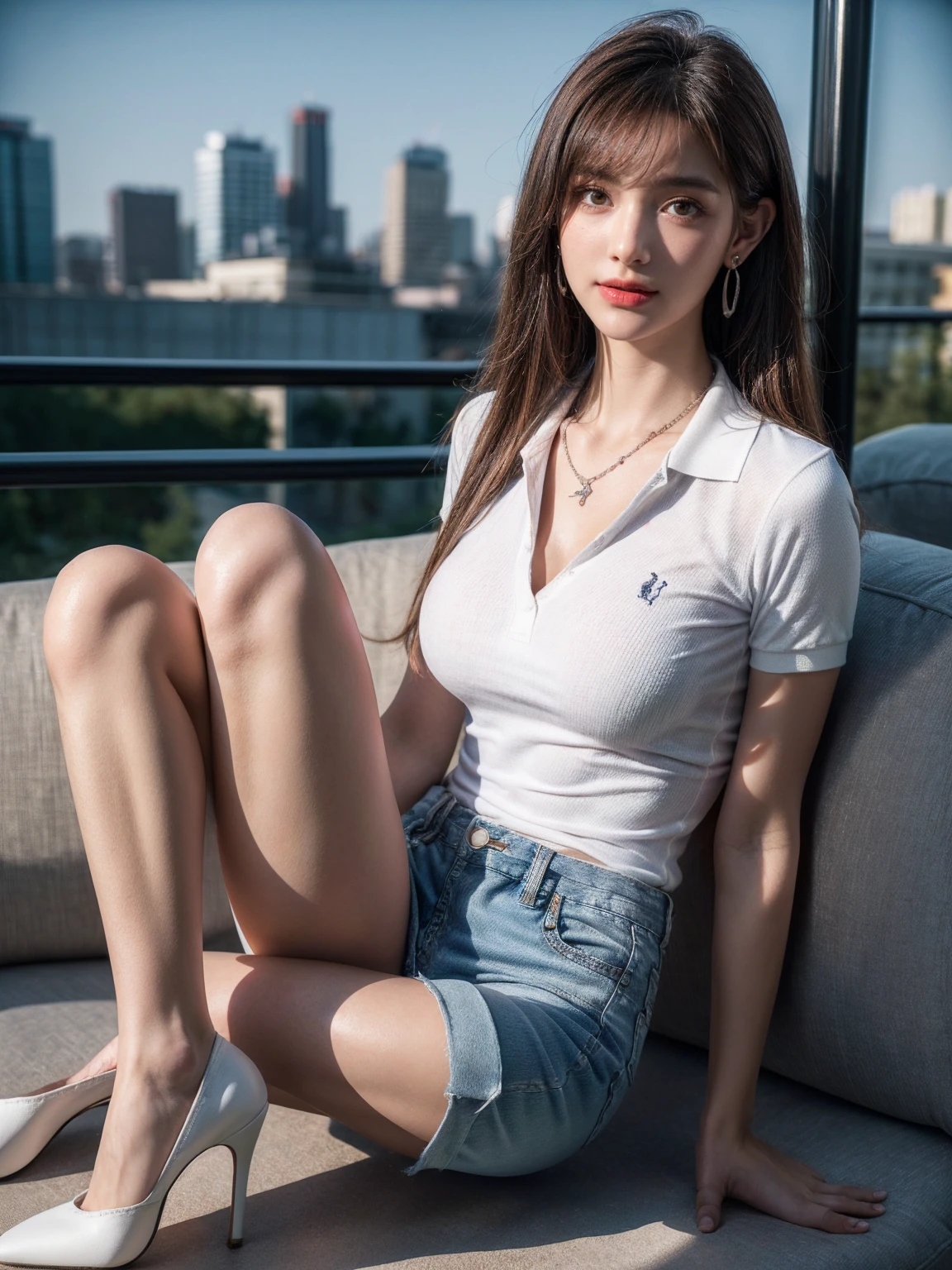 ((Best of the highest quality, 8k, Masterpiece: 1.3, raw photo)), Sharp focus: 1.2, (1 AESPA girl: 1.1), (Solo: 1.18), (realistic, photo-realistic:1.37), face focus, cute face, finely eyes, (Small breasts, flat chest: 1.3), full nude, (neat silk shirt, panties: 1.4), short messy hair, updo, (lying on grass: 1.2), garden, flower