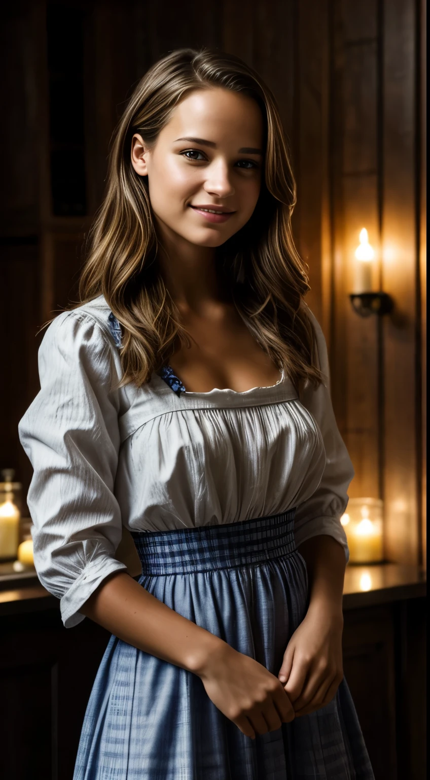 Olivia Wilde dressed in traditional Norwegian clothing and smiling