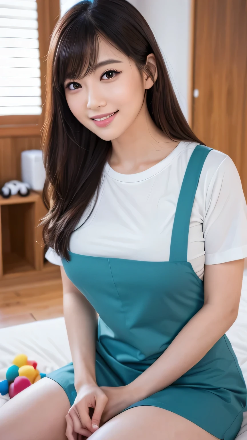 a closeup, masterpiece, top-quality, FULL ANATOMY、Raw foto, Photorealsitic、(Cute little face:1.6)、(Very cute smile:1.7)、(with round face:1.9)、(She has a cute face like an idol、double tooth:1.3), A dark-haired、(superhero,Tokusatsu Pink、Pink Ranger:1.4), depth of fields, hight resolution, ultra-detailliert, finely detail, ighly detailed, extremely detailed eye and face, Realistic pupils, foco nítido, Cinematic lighting、19-year-old woman、(One lady、独奏)、 poneyTail、Curly hair、Patsun bangs、Very detailed 8k wallpaper、Plaid pleated skirt、Show me your whole body、(Plump panties:1.2)、Cute panties in light colors、White Sox、(Panties are visible from the skirt、Lift the hem of the skirt with both hands、Showing her panties to the camera、The panties are biting into the pubic area and streaks are visible)、is standing、Angle from below、(Thigh close-up)、(good proportion、a large bust、big breasts thin waist)、depth of fields、Bokeh in the background