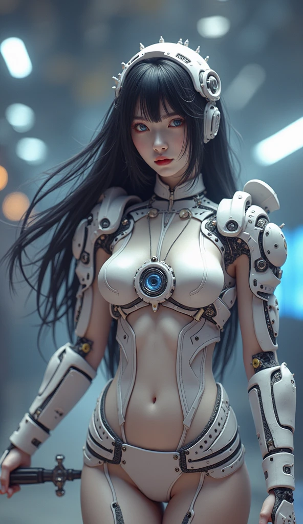 Porcelana Mujer Android, ciborg, Robotic Parts, 150 mm,cuerpo completo, hermoso estudio luz suave, Luz de llanta, Detalles vibrantes,encaje, hiperrealista, Anatomical, electrical wires, microchip, elegante, Laboratorio en segundo plano, Renderizado de octanaje, h.Estilo R Giger, 8k,cabello azul,Asymmetrical long hair,cuerpo translucido,ojos verdes, Miki Asai Macro Photography, cuerpo completo, hiper detallado, tendencias en Artstation, foco nítido, Foto de estudio, Detalles intrincados, Altamente detallado, por Greg Rutkowski