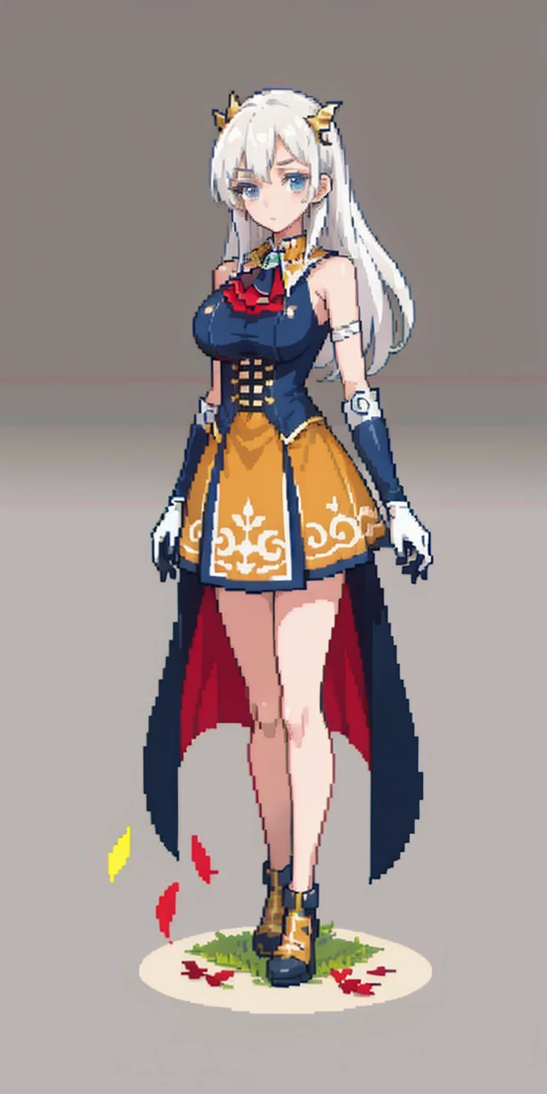 a close up of a person in a costume with a sword, costume with blue accents, fantasy outfit, astral witch clothes, wearing fantasy formal clothing, lunar themed attire, azure cape, clothes themed on a peacock mage, outfit design, magic uniform, full body xianxia, multilayered outfit, clear outfit design, anime character; full body art
