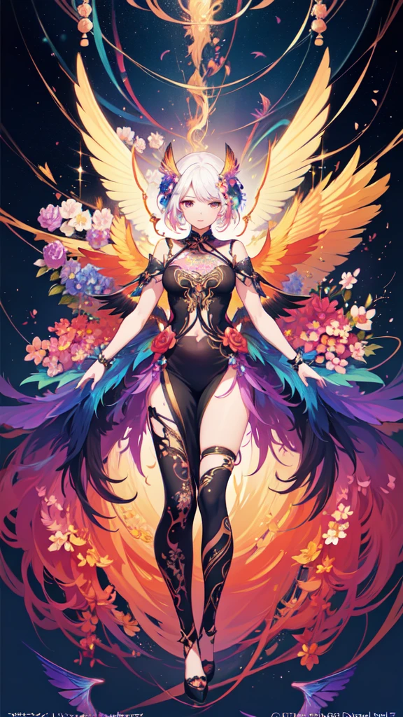 (Blind box toy styles:1.2),whole body, Solitary,White background,(Woman in transparent purple iris dress, Wearing gloves and high heels),(Chinese color,colorful), Cyberpunk, dreamy light, Glowing neon lights, 3D