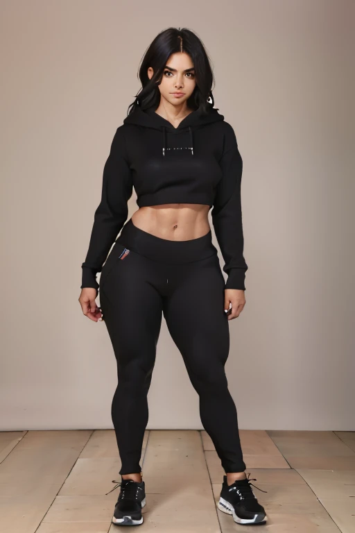 Photo professionnelle du corps entier, (Photo 4k:1.1), (mise au point nette:1.3), High detail, Métis woman, Elegant woman, ville, African Braided Hair, Coupe afro, Pose of the Instagram model, confiant, gros seins:1.2, anatomie parfaite, Perfect symmetry:1.2, Realstic, realistic face:1.2, visage parfait, contenu, confiant, highly detailed, et dramatique, lighting cinematic, Lighting scene, soft lights. (((black hoodie))), (smiling), (((war zone in background))), (((holding up a white sign))), white piece of paper, sfw