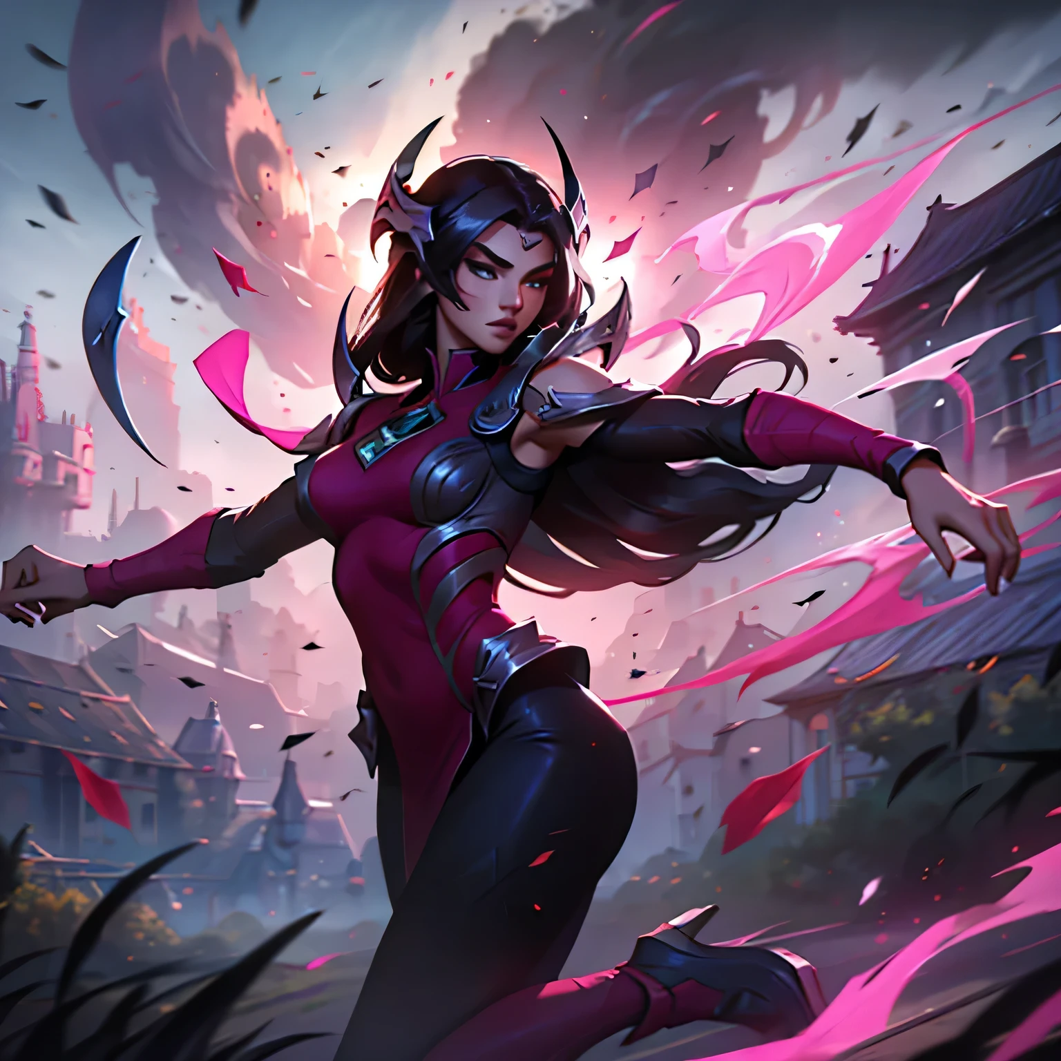 splash art of a twenty-two year old woman, beautiful perfect face,