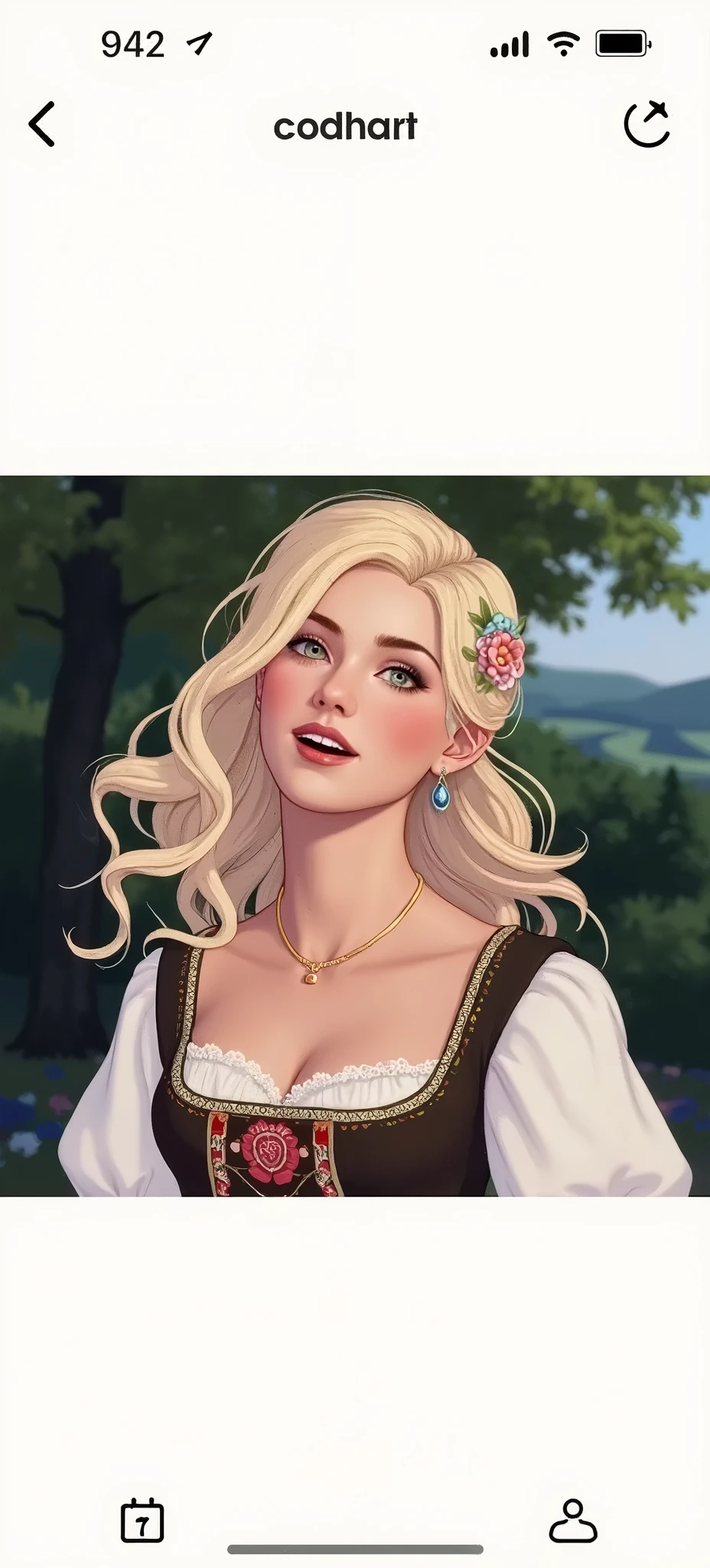Masterpiece, absurdres, fine detail, HDR, highly detailed face and eyes, photorealistic,   <lora:grd:0.75>, dirndl, a beautiful grd_woman in traditional bavarian dress poses for a picture ,  wearing a dirndl ,perfect grd_face, perfect grd_body, cowboy shot <lora:dirndl:0.75>
