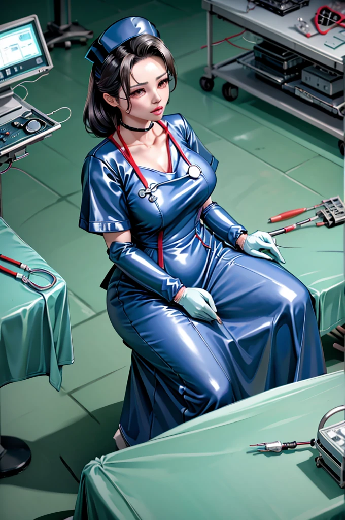 nurse uniform,hospital, latex nurse suit,nurses,busty,elbow gloves,labcoat,black hair woman,red eyes , gigantic ,medical instruments,asian nurse,two nurses,speculum,examination room,oversize ,big ass ,strap on, lay on table ,legs spreaded,giving birth,gyno chair , dentist,Milf,latex,red uniform,oversize breasts,diaper