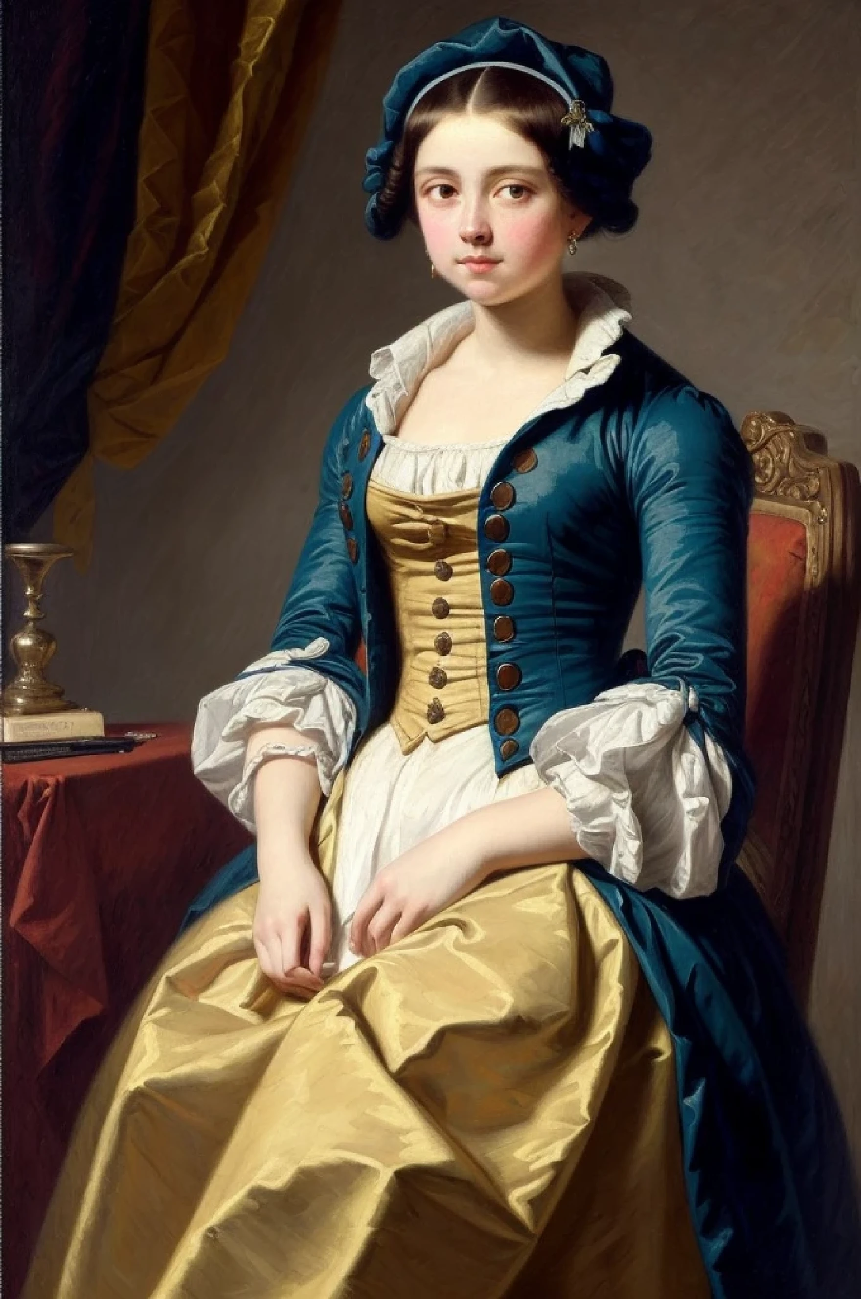 (full body:1.4), 18th century oil painting, Impressionism, sexy, revealing, beautiful mature 18th century noblewoman, emishaw-1100, luxury, elegant, in versailles, cold facial expression, lifts her chin with arrogance, seductive, lustful, dominant,
<lora:sharpen-soften:-0.5>,<lora:realistic:0.7>,<lora:more_details:0.25>,<lora:bichu-v0612:0.25>,