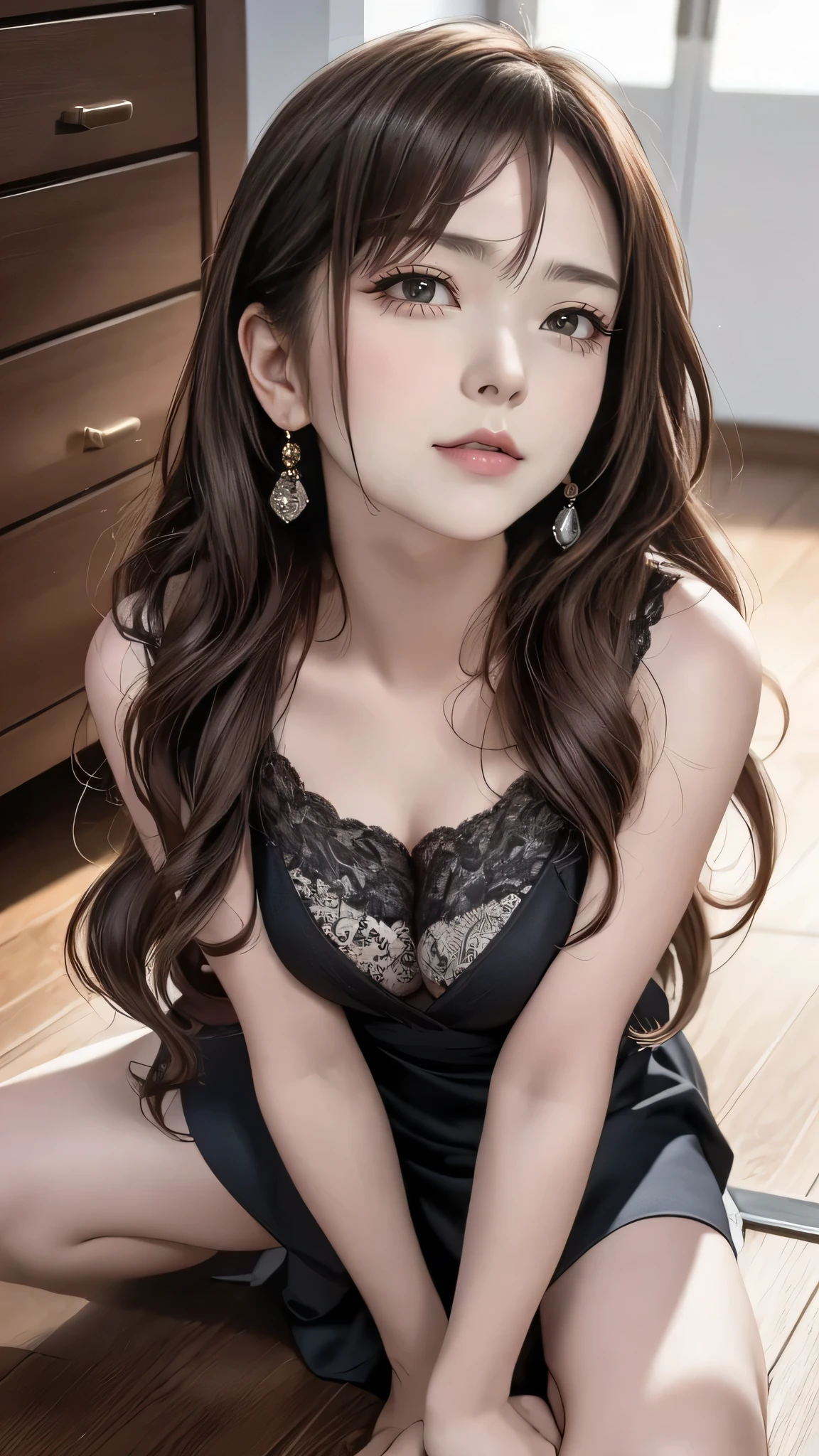 (RAW Photo, Best Quality), (Realistic, Photorealistic Photofidelity: 1.4), Masterpiece, Extremely Delicate Beauty, Amazing, Fine Detail, Extremely Detailed CG Unity 8k wallpaper, huge file size, super detailed, high resolution, absurd, soft light, edge light, vibrant details, ((Perfect Hand: 1.2)), Take a selfie with your phone in one hand and cover your face, 1 girl, whole body, [standing|chair|sitting|butterfly sitting], [stockings|pantyhose], iPhone, selfie, pose, small hands, p_m_s, --auto --s2