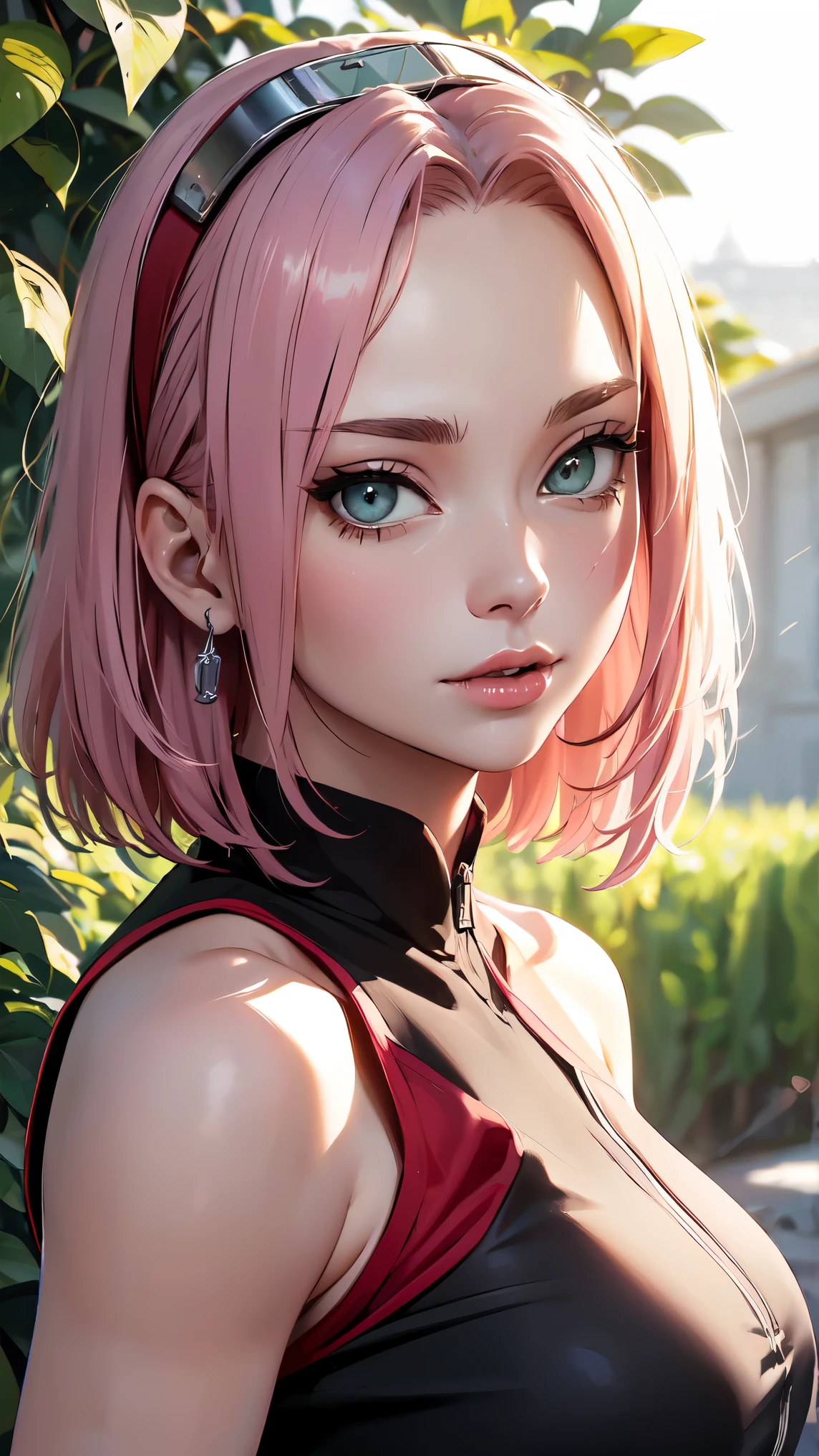 outfit,(best quality)), ((Masterpiece)), (Detailed), Perfect Face((best quality)), ((Masterpiece)), (Detailed), Perfect Face(best quality)), ( (Masterpiece)), ( Detailed), Perfect Face (best quality), ((Masterpiece)), (Detailed), Perfect Face, stunningly realistic, photorealistic, photorealism, 1 sakura Haruno