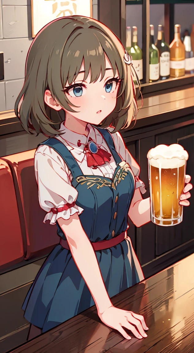 Idol Master,Cinderella Girls,Gao Yuanfeng,Drinking beer at a pub,