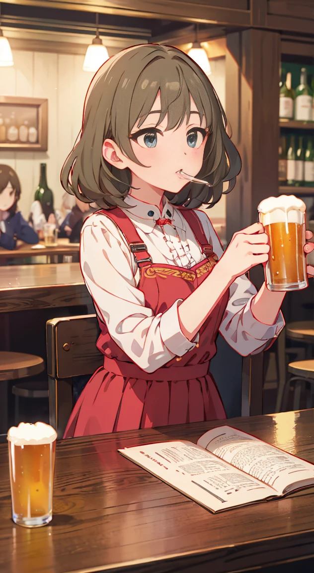 Idol Master,Cinderella Girls,Gao Yuanfeng,Drinking beer at a pub,