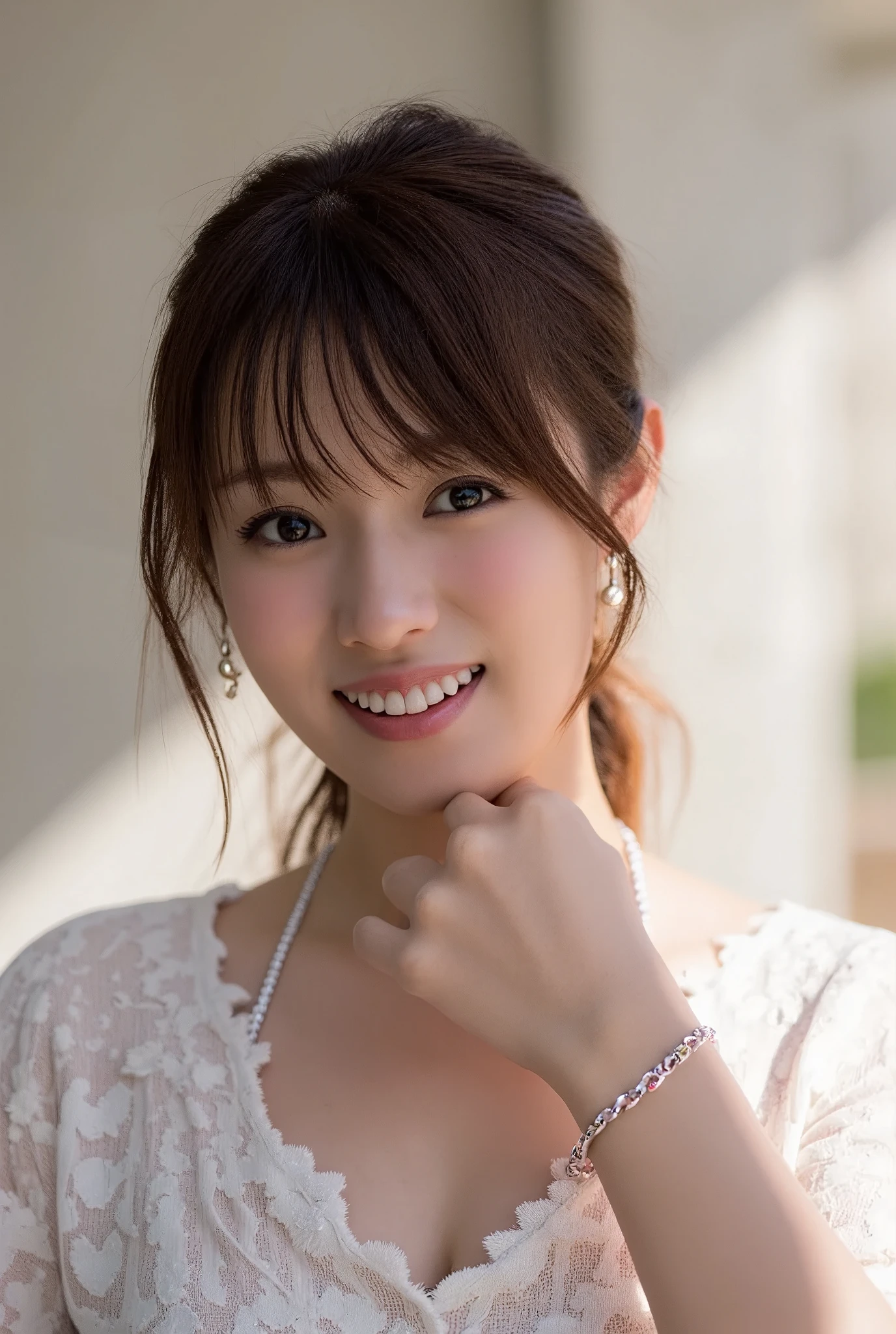 かわいいJapanese womenの写真, ((smile:1.78)), 20 years old, (photo Realistic:1.4), (hyper Realistic:1.4), (Realistic:1.3), (Smoother lighting:1.05), (Improving the quality of cinema lighting:0.9), 32K, 1 person,20 years oldの, Realistic lighting, Backlight, The light is on your face, Ray Tracing, (Bright light:1.2), (Improved quality:1.4), (Highest quality Realistic textured skin:1.4), fine grain, Detailed face,(smile:0), (Enhance facial close-ups:1.3), (Improves skin texture:1.1),((Highly accurate anatomy:1.0)), (Improves skin texture:1.1), clean, Glowing Skin, mesh, thin:1.2, (Realistic:1.3), Realisticなライティング, (Smoother lighting:1.05), 32K, Japanese women, fine grain, Detailed face, (Film Grain:1.1),(Accentuate your body lines:1.1), High resolution, Natural look, Kind eyes, Improves hair quality, Delicate light and shadow, Transparent muscles, Graceful pose, Beautiful Eyes, Sharp details, Soft light reflection, Beautiful contours, Delicate skin tones, Thin hair type,かわいいJapanese womenの写真,