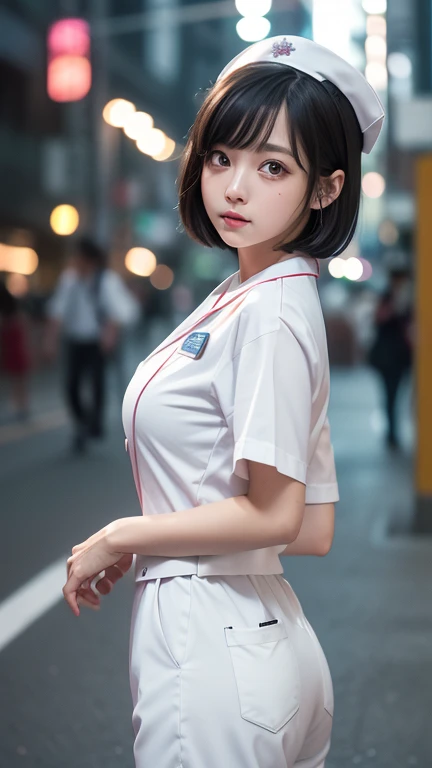 masutepiece, Best Quality, 8K, 10yaers old, Teen, Raw photo, absurderes, award winning portrait, Smile, Solo, Idol face, Delicate girl, Upper body, Digital SLR, Looking at Viewer, Candid, Sophisticated, Thin arms, Professional Lighting, Film grain, chromatic abberation, (Eyes and faces with detailed:1.0), (Bokeh:1.1) , Distant view Abandoned house , closes mouth , Sailor Uniform , A dark-haired , tiny chest