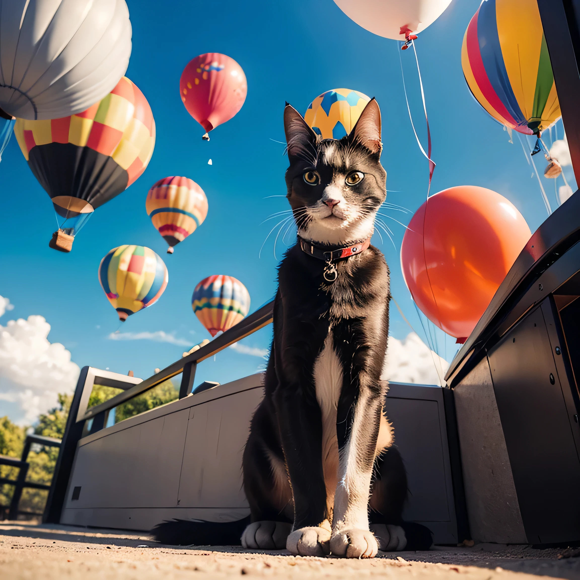 Balloon show, future, animals, robots, cats