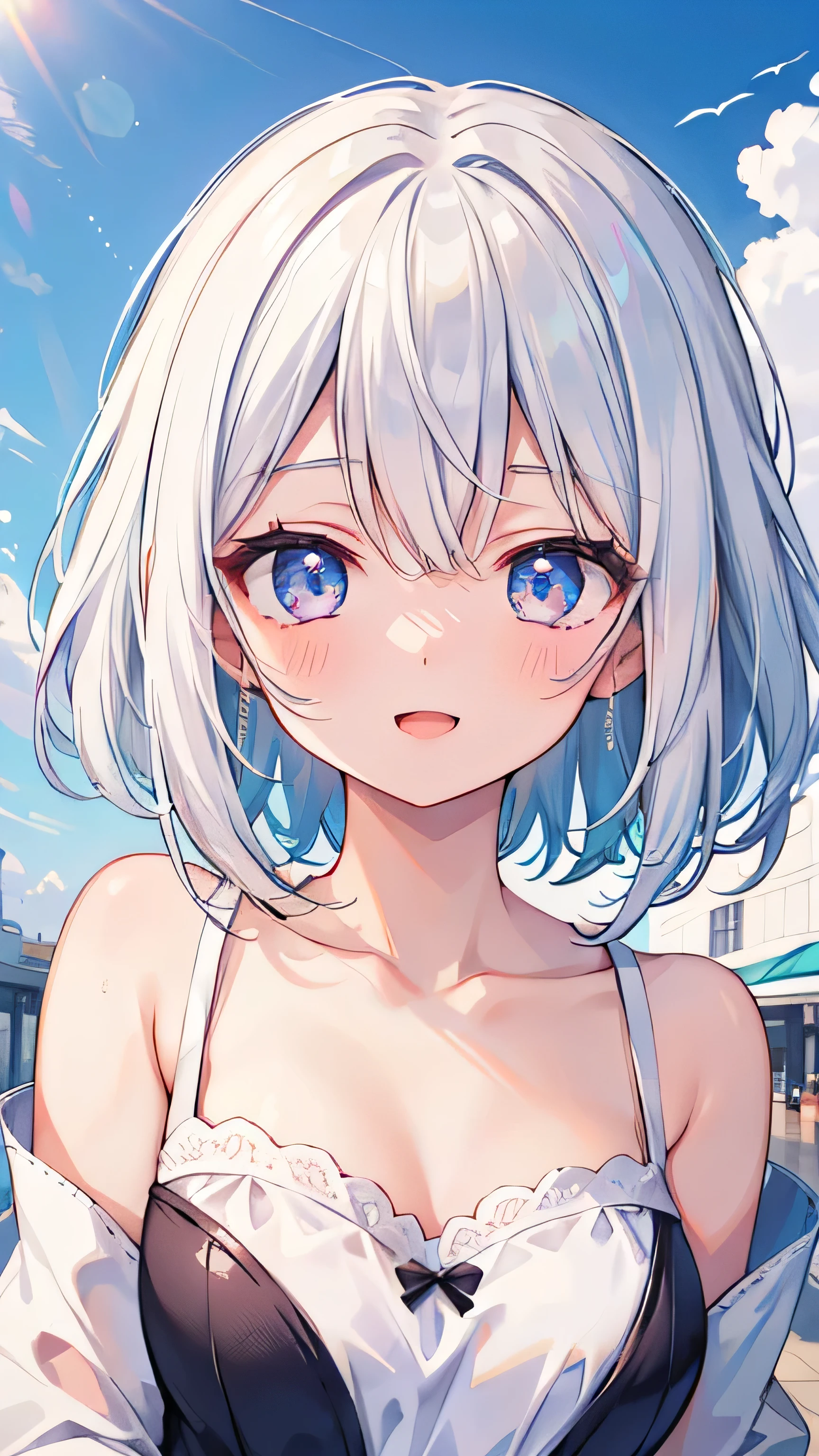 (18 years old:1.4),(Very Young Face), (japan Person femes idol), 1girl, (complete Nude:1.4),(small Breast:1.4),)(pink nipples:1) Stroll along the seaside, sunshine, (masterpiece:1.0),(best_quality:1.0), ultra high res,4K,ultra-detailed, photography, 8K, HDR, highres, (perfect anatomy:1.4),(Beauty of form:1.4) Golden ratio, big eye, (odd eye:1.4), (platinum hair:1.4),