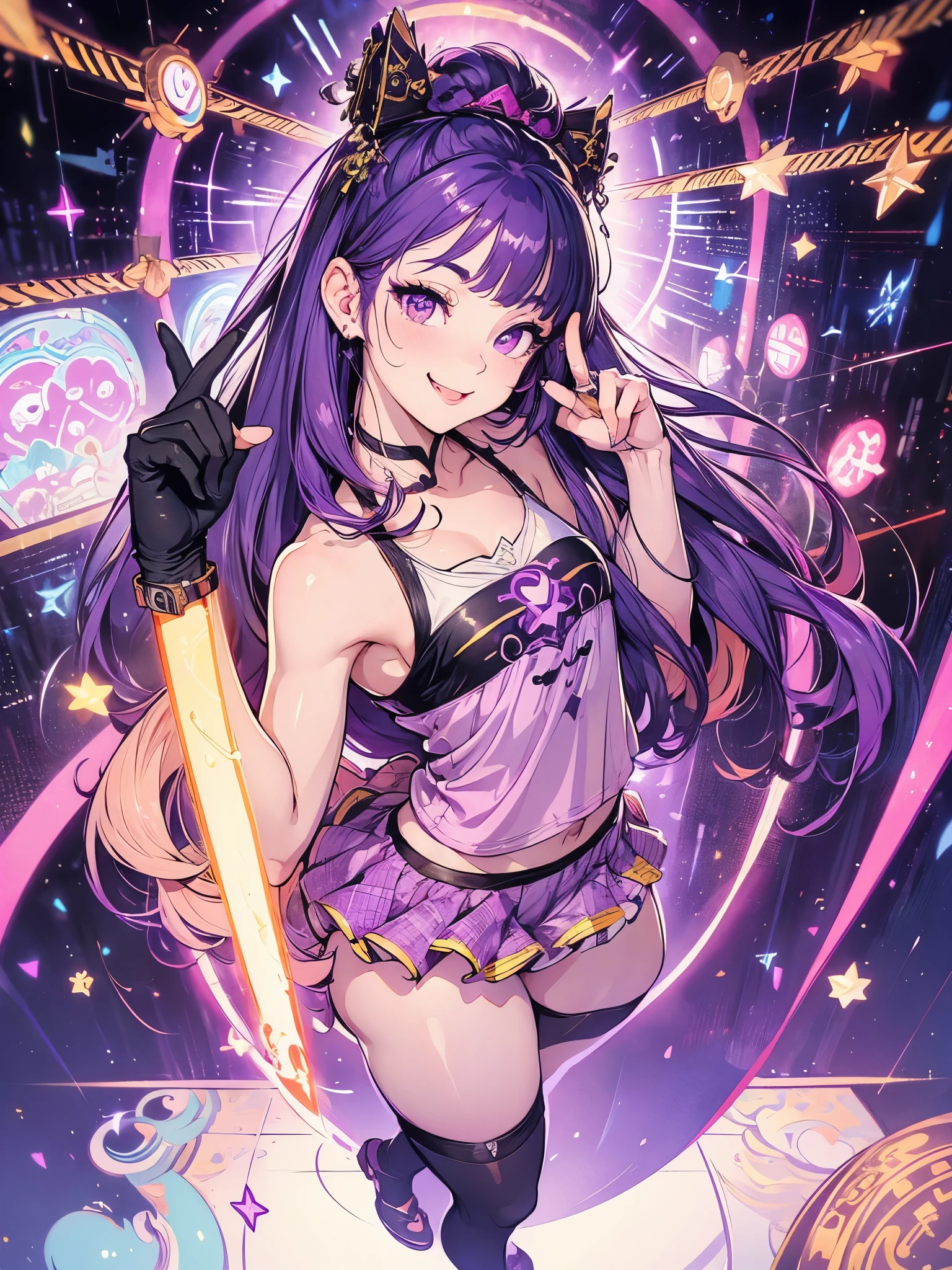looking at viewer crazy eyes crazy smile full body furude