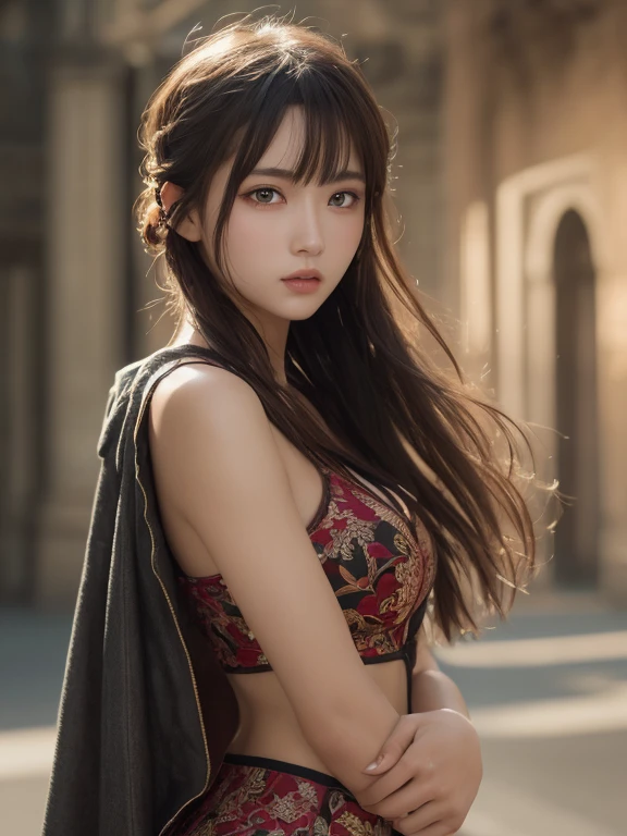 (nsfw:1.3), (masterpiece, best quality, extremely detailed 8k, ultra hd, ultra-detailed, highly detailed, highly realistic, ultra-realistic, photo realistic), (1girl:1.5), (detailed realistic skin), (realistic big breasts), slender abs, (closed mouth:1.4)
