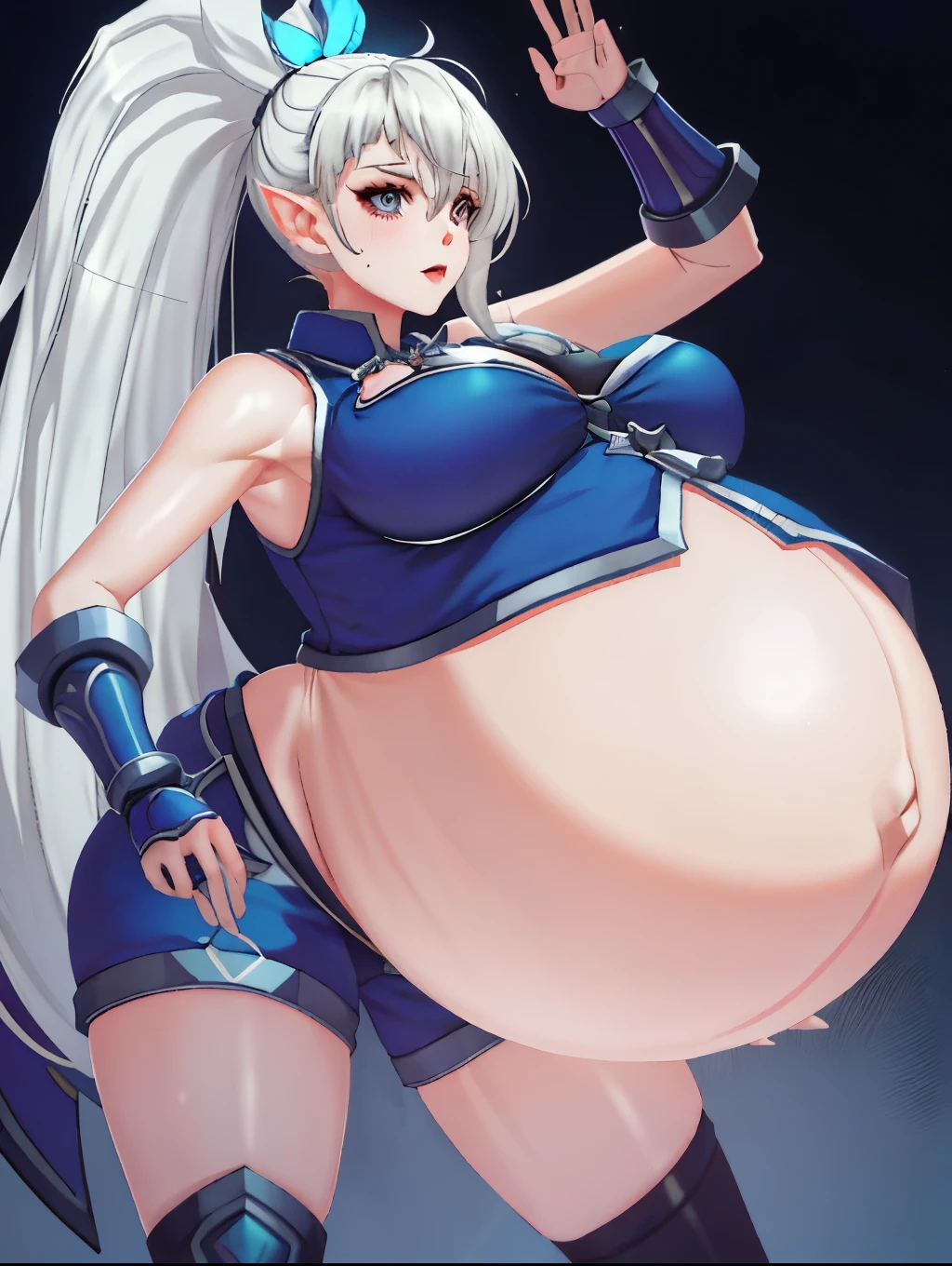 White ponytail hair,Big Baby Bump pregnant , Big , nipple, cum,16 years girl, Big pregnant Belly, Big Pregnant girl, Largest Belly of Pregnant, Huge Pregnancy Belly, blue eyes, huge 9 months Pregnancy Belly, Miya from Mobile Legends Bang Bang