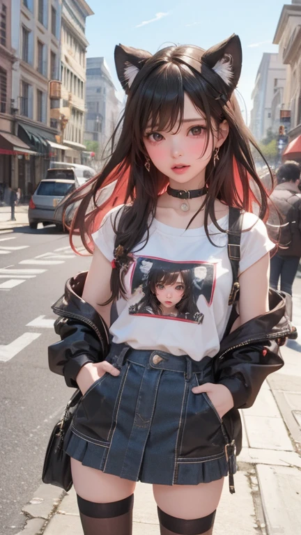 (masterpiece), best quality, expressive eyes, perfect face, sexy, petite, young, sister, gamer, rage, angry, tsundere, lazy, messy hair, controller, yelling. Appearance: Misaki has a slim, athletic figure, accentuated by her bright, intense, azure blue eyes. Her short, pitch-black hair is often messy and unkempt due to her lack of interest in maintaining her physical appearance. Ironically, this neglect lends her an aura of natural charm. The faint smell of instant ramen and stale sweat testifies to her long, unbroken hours of gaming.

Clothes: Misaki values comfort over style. She is often seen in oversized t-shirts, ripped jeans, and sneakers. Occasionally, she'll don a simple dress with tall boots, standing out in a crowd. A digital watch is always strapped to her wrist, its alarm often ringing with new game release dates and anime premieres.