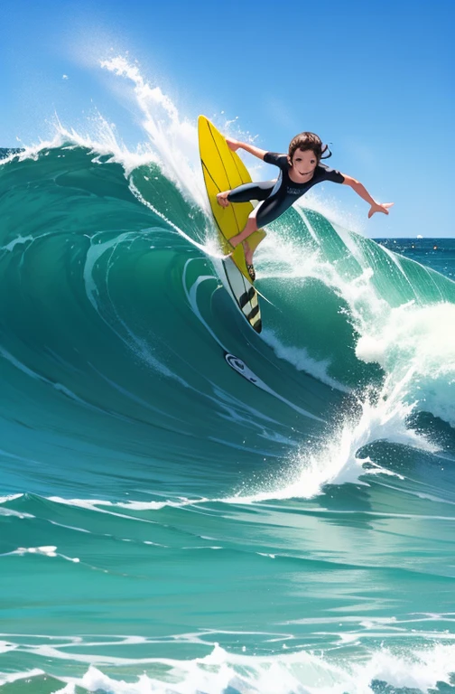 4K detailed photography. "A mouse surfing in a tube on a big ocean wave, full body, vivid colors, high definition, realistic."