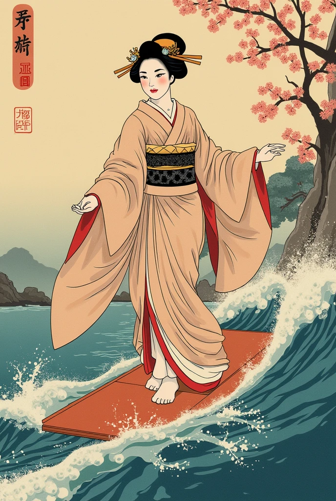 Guanyin, full body, full , nsfw: 2.0, sun, cloud, water wave