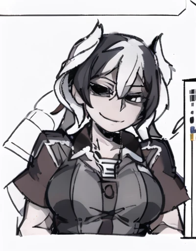 Top quality, one woman, sand wolf white, mask, wolf ears, jagged teeth, profile