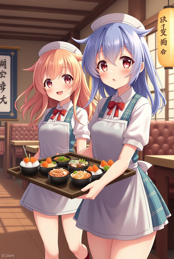 Anime girl gives a birthday present