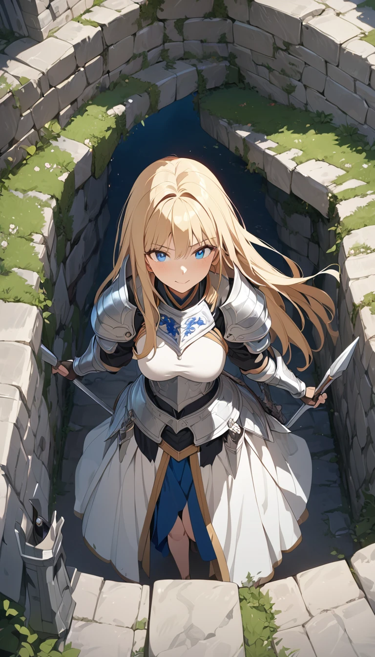 <lora:adventurers_v1 armor, knight, rogue, paladin, warrior, berserker, ranger, cleric, musketeer, valkyrie:1>, 1girl, knight, helmet, armor, light, shadow, valley, landscape, basking the golden glow of the setting sun, sun and clouds behind with rolling hilly grasslands