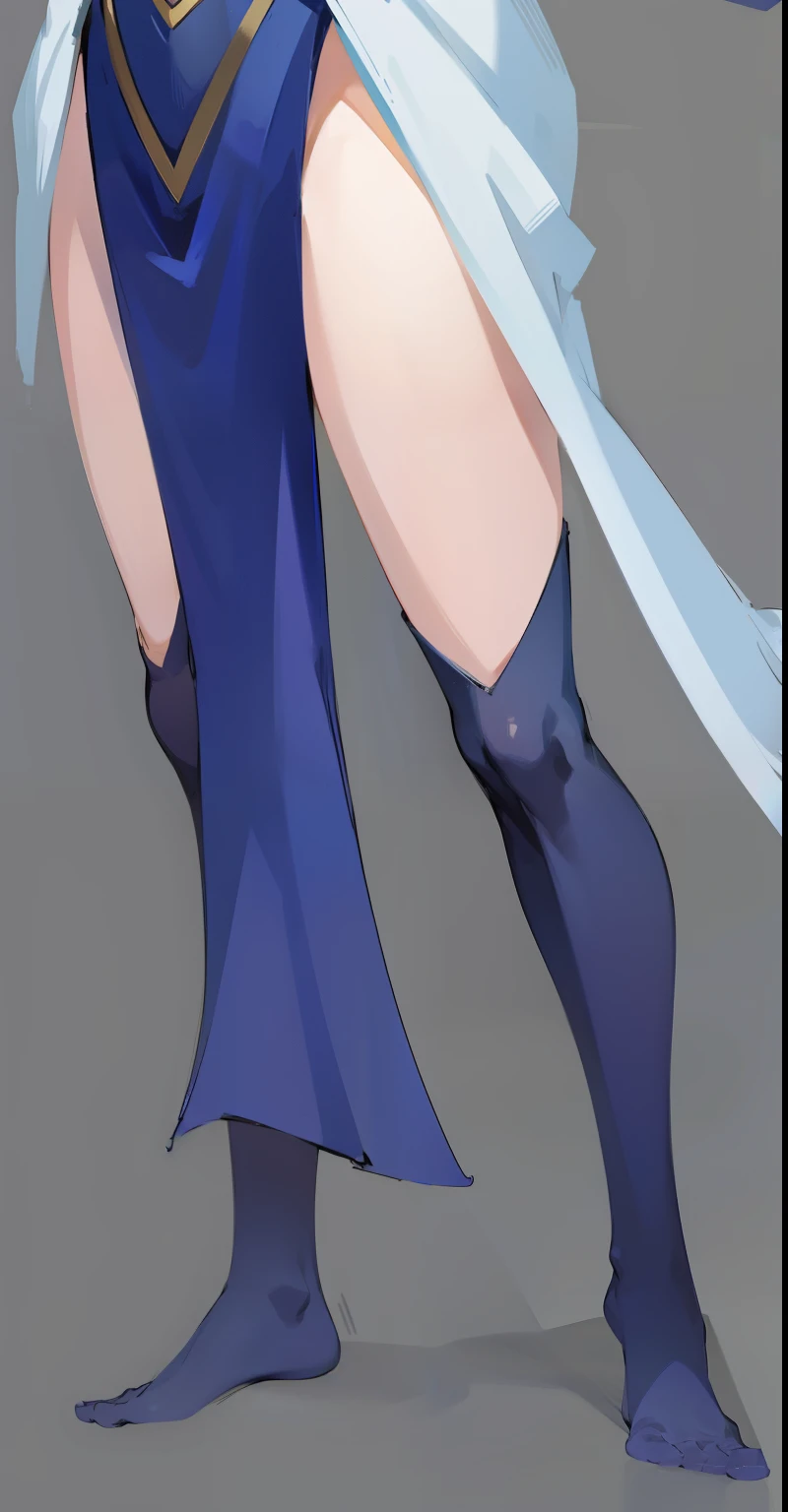 Standing skirt pleats legs and feet texture details HD