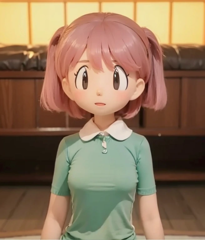 There was a young girl sitting on the toilet with a plate, Realistic anime 3 D style, 3 d anime realistic, anime cgi, anime cgi style, 3d anime girl, render of a cute 3d anime girl, anime styled 3d, photorealistic anime girl rendering, Surrealism female students, the anime girl is crouching, Photorealistic anime, japanese cgi