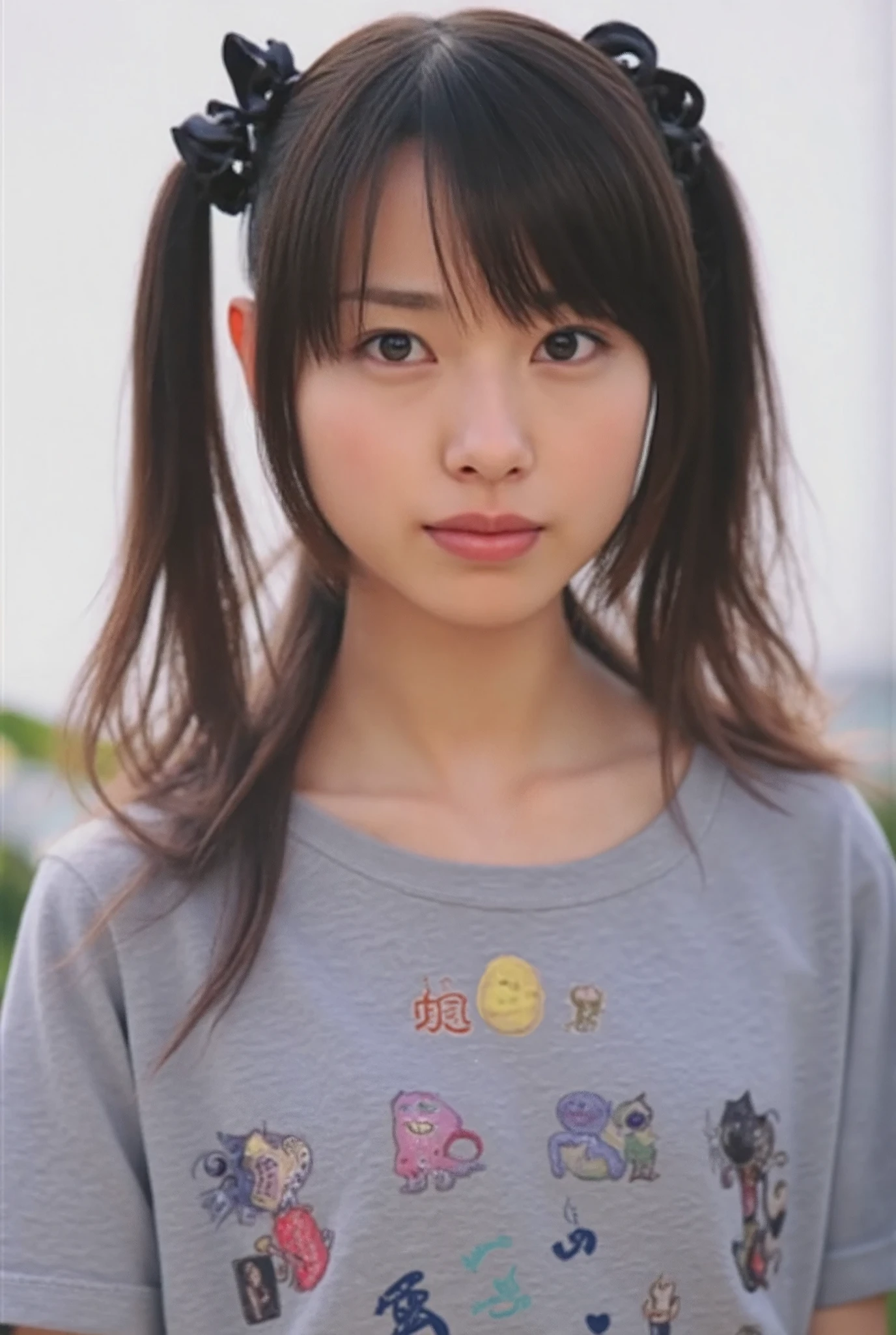 32K, Masterpiece, masterpiece, Realistic, Very detailed,  photograph, High resolution, A face that Japanese men really like., Smoother light, official art, Written boundary depth, Bright light, close, Detailed face, Beautiful details in the eyes, 19 year old Korean, cute, real texture skin, T-Shirts,